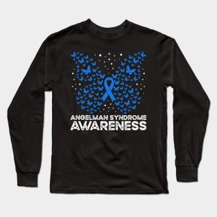 Angelman Syndrome Awareness Angelman Syndrome Butterfly Long Sleeve T-Shirt